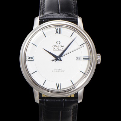 SA급 오메가 남성용 드빌 프레스티지 424.53.40.20.04.001 오토매틱 Cal.2500타입 39.5mm 가죽줄 실버 다이얼 omg20208 xx