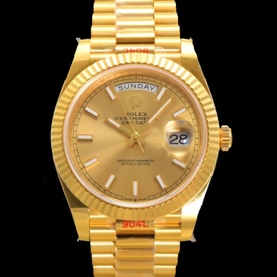 SA급 로렉스 남성용 데이데이트 m228238-0003 18K 옐로우골드 40mm 오토매틱 Cal.3255 타입 샴페인 다이얼 rol5299 xx