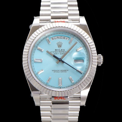 SA급 로렉스 남성용 데이데이트 m228236-0006 40mm 오토매틱 Cal.3255 타입 아이스 블루 다이얼 rol5303 xx