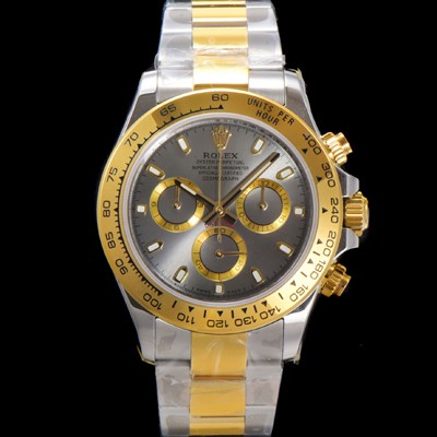SA급 로렉스 남성용 코스모그래프 데이토나 116503 18K 옐로우골드 40mm 크로노그래프 7750 오토매틱 무브먼트 그레이 다이얼 rol5332 xx