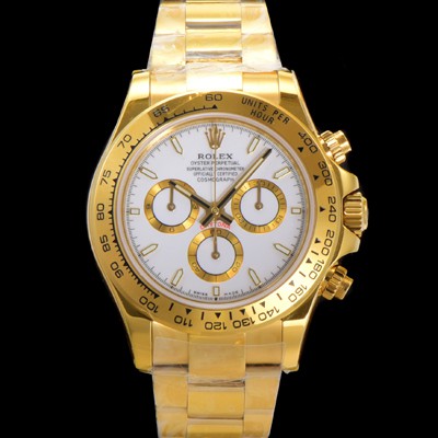 SA급 로렉스 남성용 코스모그래프 데이토나 m126508-0001 18K 옐로우골드 40mm 크로노그래프 7750 오토매틱 무브먼트 화이트 다이얼 rol5334 xx