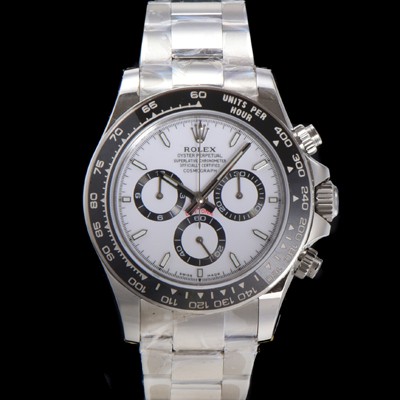 SA급 로렉스 남성용 코스모그래프 데이토나 m126500LN-0001 세라믹 베젤 40mm 크로노그래프 7750 오토매틱 무브먼트 화이트 다이얼 rol5323 xx