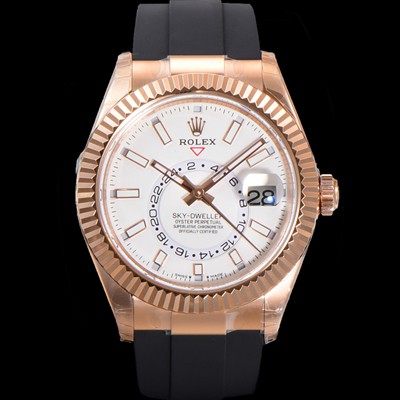 SA급 로렉스 남성용 스카이더웰러 m336235-0003 18K 로즈골드 42mm 오토매틱 Cal.9002 타입 우레탄줄 화이트 다이얼 rol5313 xx