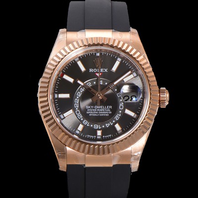 SA급 로렉스 남성용 스카이더웰러 m336235-0004 18K 로즈골드 42mm 오토매틱 Cal.9002 타입 우레탄줄 그레이 다이얼 rol5314 xx