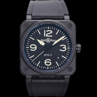 SA급 벨엔로즈 남성용 인스트루먼트03 BR03A-BL-CESRB 오토매틱 2892타입 42mm 세라믹 우레탄줄 블랙 다이얼 bel4107 xx