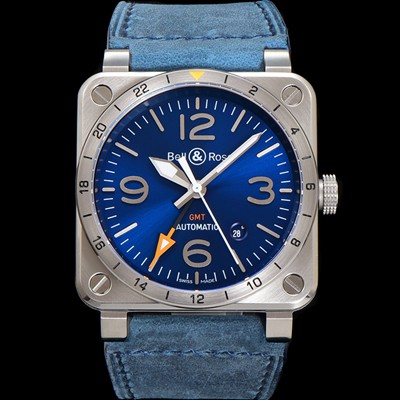 SA급 벨엔로즈 남성용 인스트루먼트03 BR0393-BLU-STSCA 오토매틱 2836타입 42mm 우레탄줄 블루 다이얼 bel4117 xx