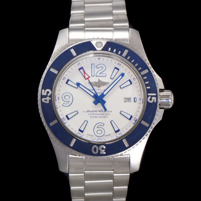 SA급 브라이틀링 남성용 슈퍼오션 A17366D81A1S1 오토매틱 2824타입 42mm 메탈줄 화이트 다이얼 bre6045 xx