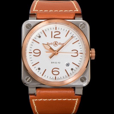 SA급 벨엔로즈 남성용 인스트루먼트03 BR03A-WH-STPGSC 오토매틱 9015타입 42mm 우레탄줄 화이트 다이얼 bel4119 xx