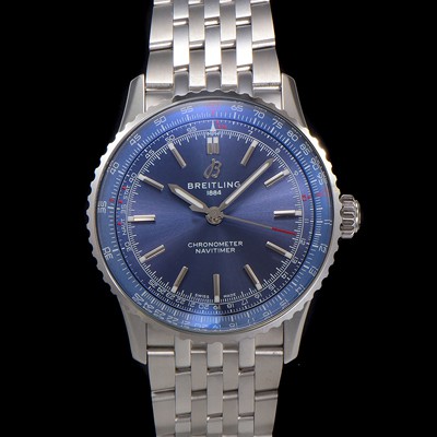 SA급 브라이틀링 남성용 네비타이머 A17329161C1A1 크로노그래프 오토매틱 2824 타입 41mm 메탈줄 블루 다이얼 bre6036 xx