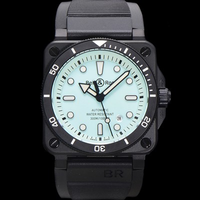 SA급 벨엔로즈 남성용 인스트루먼트03 BR03A-D-LM-CESRB 오토매틱 9015타입 42mm 세라믹 우레탄줄 블루 다이얼 bel4111 xx