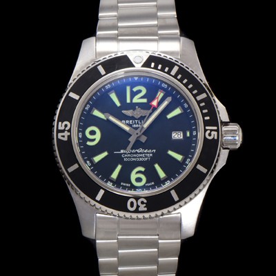 SA급 브라이틀링 남성용 슈퍼오션 A17367D71B1S1 오토매틱 2824타입 44mm 메탈줄 블랙 다이얼 bre6047 xx