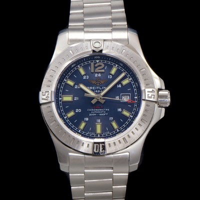 SA급 브라이틀링 남성용 어벤져 A1738811.C906.211S.A20D.2 오토매틱 2824타입 44mm 메탈줄 블루 다이얼 bre6050 xx