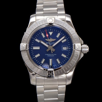 SA급 브라이틀링 남성용 어벤져 A17318101C1A1 오토매틱 2824타입 44mm 메탈줄 블루 다이얼 bre6051 xx