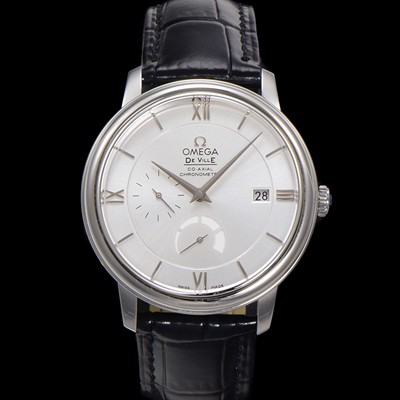 SA급 오메가 남성용 드빌 424.13.40.21.02.001 프레스티지 코-액시얼 39.5mm 오토매틱 Cal.2627 타입 실버 다이얼 omg0163 xx