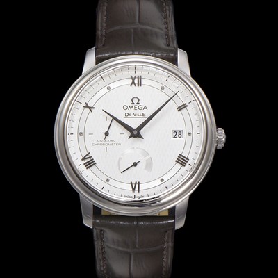 SA급 오메가 남성용 드빌 424.13.40.21.02.004 프레스티지 코-액시얼 39.5mm 오토매틱 Cal.2627 타입 빈티지 실버 실크 다이얼 omg0166 xx