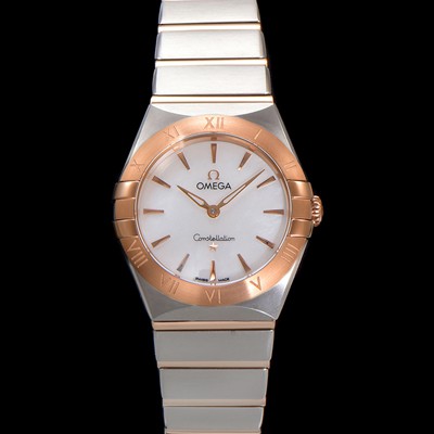 SA급 오메가 여성용 컨스틀레이션 131.20.28.60.05.001 로즈골드 28mm 쿼츠 무브먼트 화이트 자개 다이얼 omg0154 xx