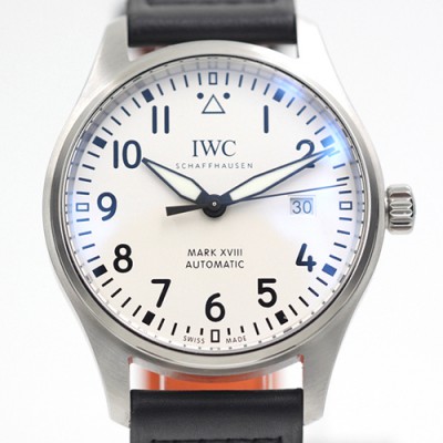 SA급 아이더블유씨 남성용 파일럿 워치 마크 XVIII IW327004 어린왕자 에디션 센트럴 해킹 세컨즈 40mm 화이트 다이얼 오토매틱 무브먼트 iwc4077 xx