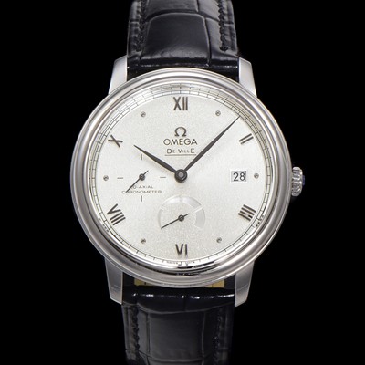 SA급 오메가 남성용 드빌 424.13.40.21.02.005 프레스티지 코-액시얼 39.5mm 오토매틱 Cal.2627 타입 실버 선버스트 다이얼 omg0167 xx