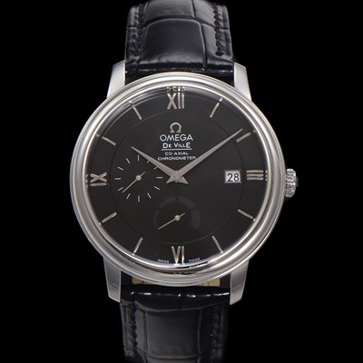 SA급 오메가 남성용 드빌 424.13.40.21.01.001 프레스티지 코-액시얼 39.5mm 오토매틱 Cal.2627 타입 블랙 다이얼 omg0161 xx