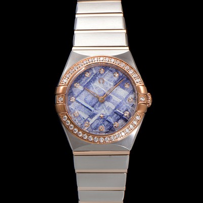 SA급 오메가 여성용 컨스틀레이션 131.25.28.60.99.001 로즈골드 다이아몬드 세팅 베젤 28mm 쿼츠 무브먼트 메테오라이트 다이얼 omg0150 xx