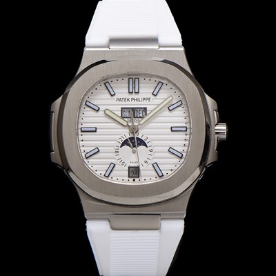 SA급 파텍필립 남성용 노틸러스 5726/1A-010 오토매틱 Cal.324 타입 40.5mm 우레탄줄 화이트 다이얼 pat2220 xx