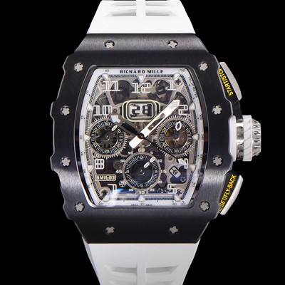SA급 리차드밀레 남성용 RM11-03 티타늄 케이스/블랙 PVD코딩 베젤 크로노그래프 50mm 오토매틱 무브먼트 스켈레톤 다이얼 ric0255 xx