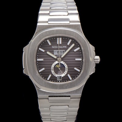 SA급 파텍필립 남성용 노틸러스 5726A-001 오토매틱 Cal.324 타입 40.5mm 메탈줄 블랙 다이얼 pat2214 xx