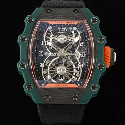 SA급 리차드밀레 남성용 RM21-02 투어빌론 포지드 카본 51mm 투르비용 무브먼트 스켈레톤 다이얼 ric0305 xx
