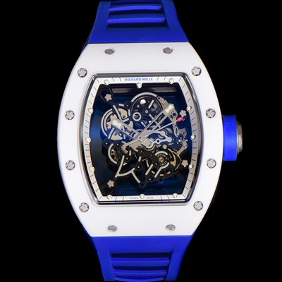 SA급 리차드밀레 남성용 RM055 부바왓슨 세라믹 50mm 기계식 수동형 무브먼트 스켈레톤 다이얼 ric0310 xx