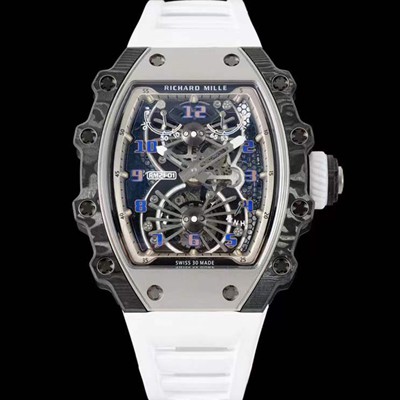 SA급 리차드밀레 남성용 RM21-02 투어빌론 포지드 카본 51mm 투르비용 무브먼트 스켈레톤 다이얼 ric0301 xx