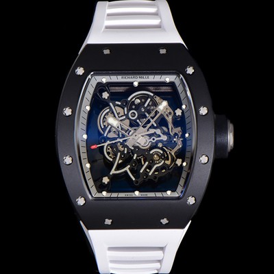 SA급 리차드밀레 남성용 RM055 부바왓슨 세라믹 50mm 기계식 수동형 무브먼트 스켈레톤 다이얼 ric0313 xx