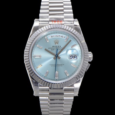 SA급 로렉스 남성용 New 데이데이트 m228236-0006 무게187g 40mm 오토매틱 Cal.2836-2 타입 아이스 블루 다이얼 rol5391 xx