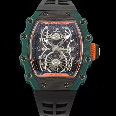 SA급 리차드밀레 남성용 RM21-02 투어빌론 포지드 카본 51mm 투르비용 무브먼트 스켈레톤 다이얼 ric0298 xx