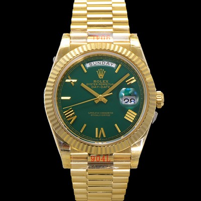 SA급 로렉스 남성용 New 데이데이트 m228238-0061 무게187g 18K 옐로우골드 40mm 오토매틱 Cal.2836-2 타입 그린 다이얼 rol5397 xx