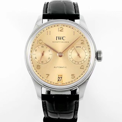 SA급 아이더블유씨 남성용 포루투기즈 IW501705 세븐데이즈 42mm 오토매틱 무브먼트 골드 다이얼 iwc4102 xx