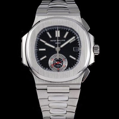 SA급 파텍필립 남성용 노틸러스 5980/1A-014 오토매틱 Cal.CH 28-520 C 타입 40.5mm 메탈줄 블랙 다이얼 pat2225 xx