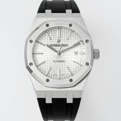 SA급 오데마피게 남성용 15400ST.OO.1220ST.02 로얄오크 41mm 오토매틱 Cal.3120무브먼트 실버 와플 다이얼 aud6530 xx