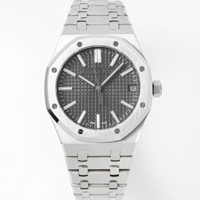 SA급 오데마피게 남성용 로얄오크 셀프와인딩 15510ST.OO.1320ST.10 41mm 오토매틱 Cal.4302 무브먼트 그레이 와플 다이얼 aud6543 xx