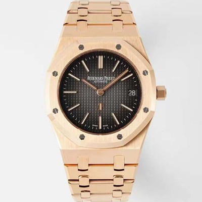 SA급 오데마피게 남성용 하이엔드 로얄오크 16202OR.OO.1240OR.02 엑스트라 씬 18K 로즈골드 39mm 오토매틱 Cal.7121타입 그레이 다이얼 aud6569 xx