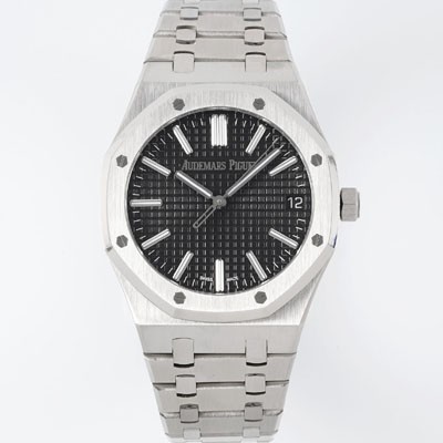 SA급 오데마피게 남성용 로얄오크 셀프와인딩 15510ST.OO.1320ST.07 41mm 오토매틱 Cal.4302 무브먼트 블랙 와플 다이얼 aud6544 xx