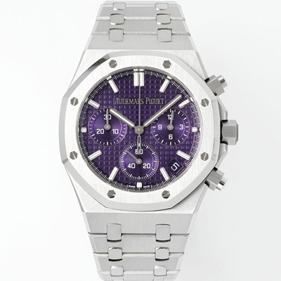 SA급 오데마피게 남성용 로얄오크 26240BC.OO.1320BC.01 크로노그래프 41mm 오토매틱 Cal.4401 타입 퍼플 와플 다이얼 aud6555 xx
