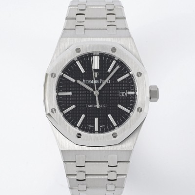 SA급 오데마피게 남성용 15400ST.OO.1220ST.01 로얄오크 41mm 오토매틱 Cal.3120무브먼트 블랙 와플 다이얼 aud6524 xx