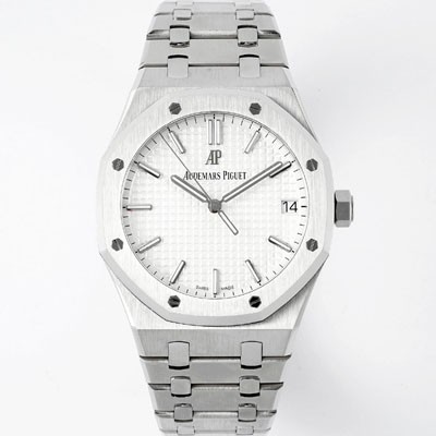 SA급 오데마피게 남성용 로얄오크 15500ST.OO.1220ST.04 41mm 오토매틱 Cal.4302 무브먼트 실버 다이얼 aud6540 xx