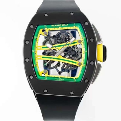 SA급 리차드밀레 남성용 리차드밀 RM61-01 세라믹 50mm 기계식 수동형 무브먼트 스켈레톤 다이얼 ric0317 xx