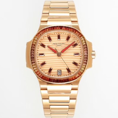SA급 파텍필립 여성용 노틸러스 7118/1300R-001 스페사르 타이트 18k 로즈골드 오토매틱 Cal.324 S C타입 35.2mm 로즈골드 다이얼 pat2237 xx