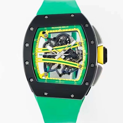 SA급 리차드밀레 남성용 리차드밀 RM61-01 세라믹 50mm 기계식 수동형 무브먼트 스켈레톤 다이얼 ric0321 xx