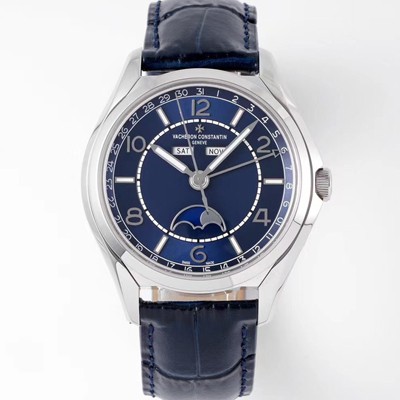 SA급 바쉐론콘스탄틴 남성용 피프티식스 4000E/000A-B548 컴플리트 캘린더 문페이즈 오토매틱 2460 QCL/1 무브먼트 블루 다이얼 vac1172 xx