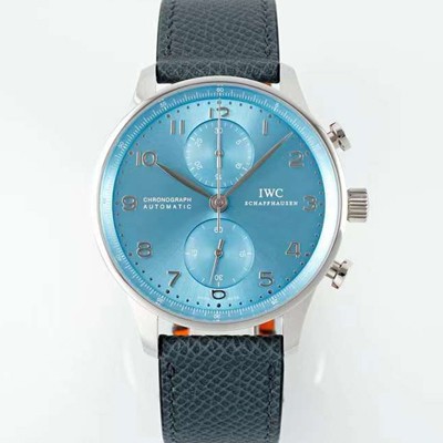 SA급 아이더블유씨 남성용 신상품 포르투기즈 IW371626 크로노그래프 41mm 오토매틱 Cal.69355 타입 아이스 블루 다이얼 iwc4116 xx