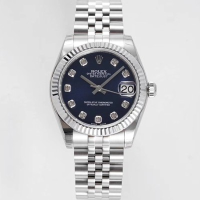 SA급 로렉스 여성용 데이져스트 178274 플루티드 31mm 쥬빌레 오토매틱 2236타입 블루 다이얼 rol5437 xx