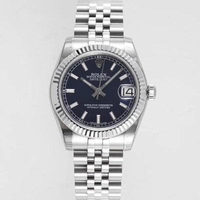 SA급 로렉스 여성용 데이져스트 178274 플루티드 31mm 쥬빌레 오토매틱 2236타입 블루 다이얼 rol5438 xx